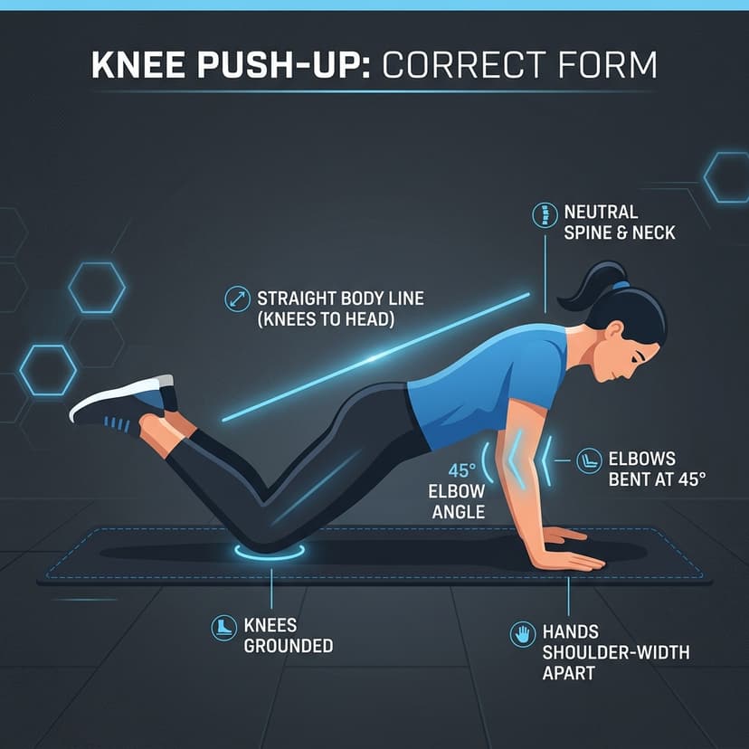 Knee Push-Up exercise illustration