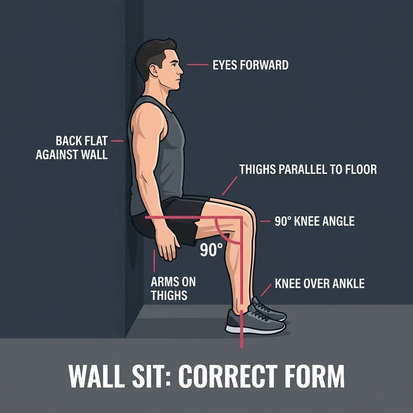 Wall Sit exercise illustration